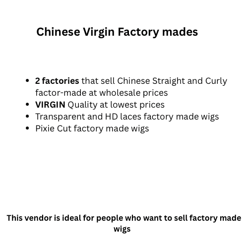 PRE MADE WIGS VENDOR